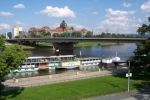 Blick von der Br�hl&shy;schen Terrasse auf die Elbe