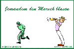 Jemandem den Marsch blasen *