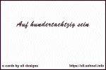 Auf 180 sein *