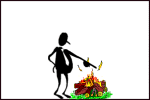 F�r jemanden die Hand ins Feuer legen *
